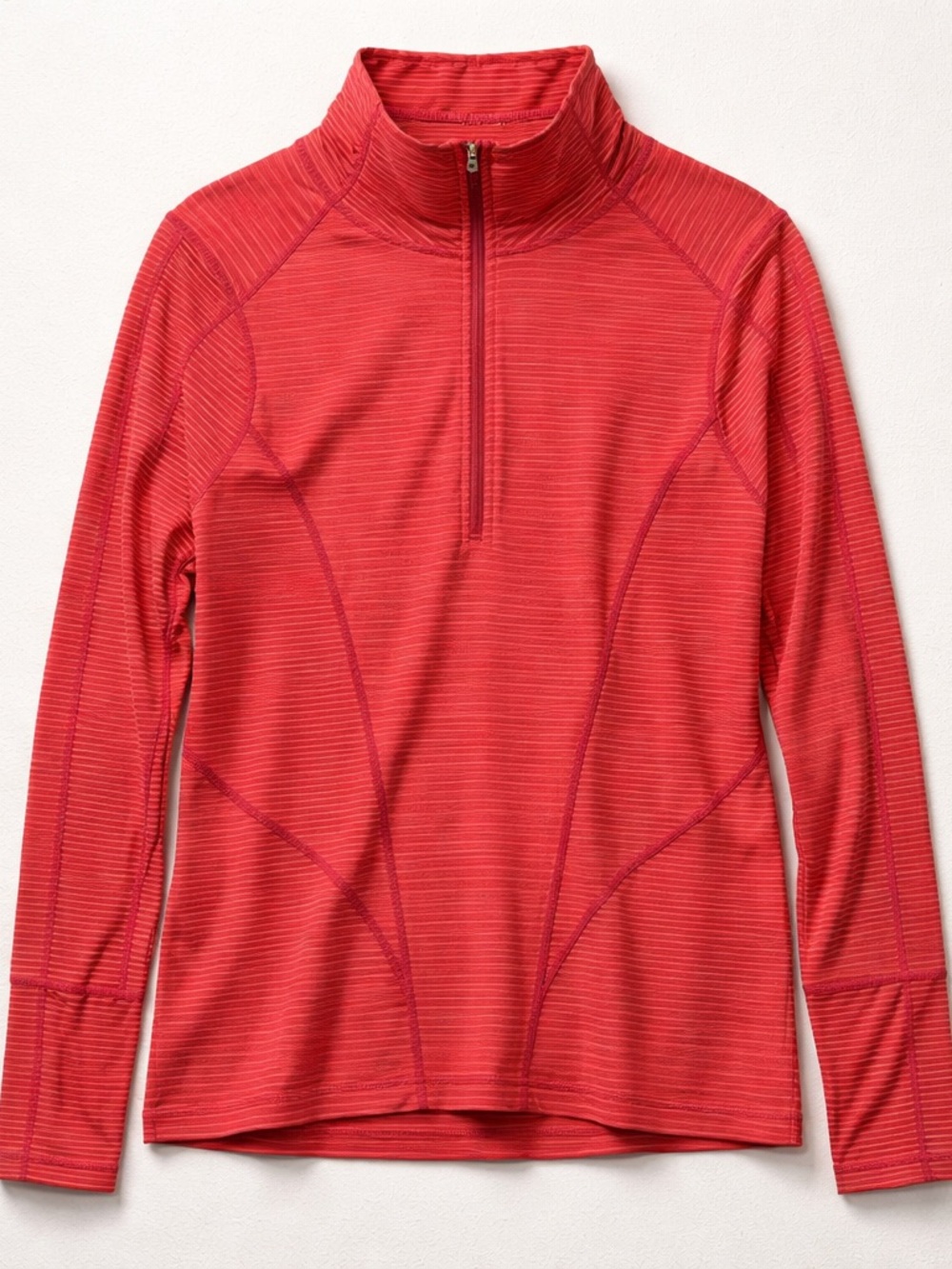 Zella (Nordstrom Brand) Bright Pink and Mango Half-Zip Pullover
